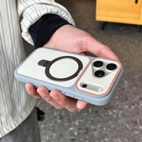 Soporte Magnético Metálico Esmerilado de Alta Calidad para Teléfono, Funda para iPhone 18 17 16 15 14 13 12 Pro Max, Funda Premium de Lujo