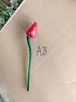 Tongkat Bunga Kaca Tiup Warna-warni, Aksen Floral Artistik Modern Mewah untuk Pengisian Vas dan Dekorasi Interior