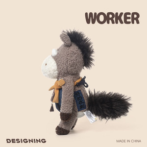 Jouets en peluche de la série Work Buddy : adorable poupée cheval, compagnon câlin pour le travail et la vie quotidienne - Product Image 3