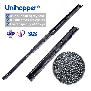 Unihopper Nhà Máy Giá Tốt 45Mm Nhiệm Vụ Nặng Nề Bình Thường Ngăn Kéo Trượt Sắt Bóng Mang Mịn <span class=keywords><strong>Slide</strong></span> Đường Sắt Cho Đồ Nội Thất - Product Image 1