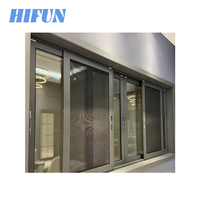 Ventanas de vidrio personalizadas Ventana corredera horizontal de aluminio Rotura térmica Ventana corredera de aluminio Diseño moderno para el hogar