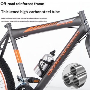 Bicicleta de Montaña para Adultos, Jóvenes y Estudiantes de Secundaria, Bicicleta Todoterreno para Desplazamientos, Ligera, 21 Velocidades, Cuadro de Acero con Alto Contenido de Carbono - Product Image 4