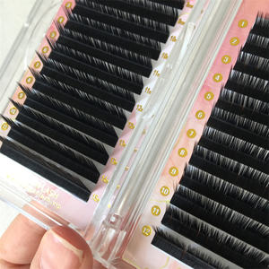 ขนตาปลอมแบบคลาสสิก LC L Curl ทำมือ0.18กล่องขนมิงค์เทียมเส้นใย PBT แบบเกาหลี - Product Image 5