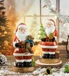 新しいサンタクロース樹脂手芸装飾プリンセス型の雰囲気とシーンの配置のためのホームクリスマス装飾 - Product Image 5