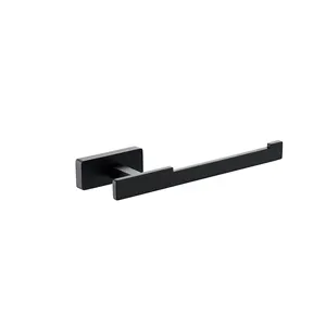 Matt Black Finished Single Hole Wall Mounted Brass and SUS Bathroom Useful Toilet Paper Holder