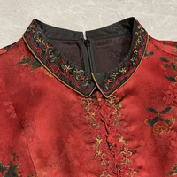 Nouvelle Robe Élégante en Soie de Mûrier 100% (Soie Gambiered) à Manches Trois-Quarts, Patrimoine Culturel Immateriel Chinois, pour Femmes