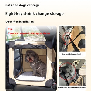 <span class=keywords><strong>Jaula</strong></span> para perros montada en el coche para mascotas para el <span class=keywords><strong>maletero</strong></span> de SUV. Cabina de vehículo compartida plegable Cat-dog. - Product Image 4