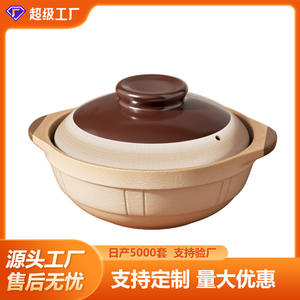 Pot à soupe en terre cuite sur mesure 2,1-5L, résistant à la chaleur, avec couvercle, pour usage domestique et commercial - Product Image 2
