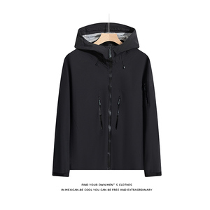 Người đàn ông của quân đôi-phong cách da áo khoác dài Áo Thun Trùm đầu áo khoác mùa đông mới phát hành mùa thu mùa tùy chỉnh Thương hiệu áo khoác - Product Image 1