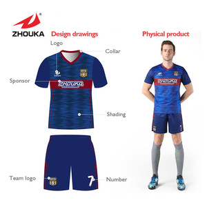 Custom Design sublimated breathable football jersey soccer wear sublimation - Product Image 4