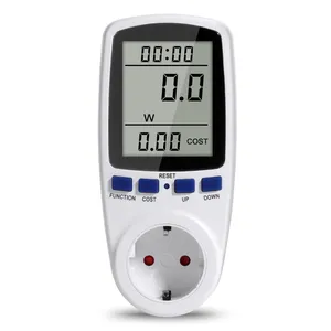 Uni Eropa Plug AC Power Meter 230V Digital Tegangan Wattmeter Konsumsi Daya Watt Energy Meter Listrik Analyzer KWH Monitor