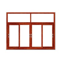 Ventana Moderna de Aluminio con Doble Acristalamiento, Diseño de Rejilla, Ventanas Corredizas de Aluminio, Ventanas Coloniales