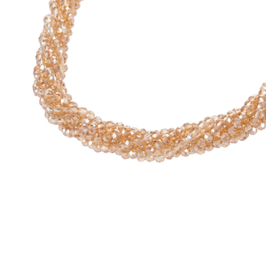 Collar de Cuentas de Cristal Facetado de 18 Pulgadas, Collar de Cristal de 3 mm con 4 Hileras Trenzadas, Categoría de Producto - Product Image 4