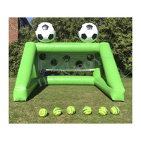 Équipement d'entraînement en plein air 2 en 1 But de football Jeu de tir de football Cible de but de football gonflable pour enfants et adultes