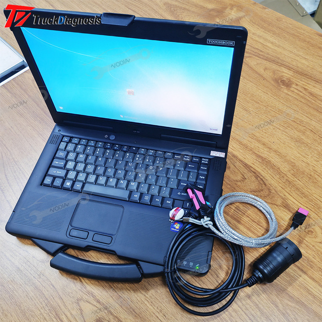 CF53 Laptop Truck Crane Excavator Bulldozer Diagnostic Tool LIEBHERR Sculi LIDOS LinDiag Diagnostic Cable WIRE HARNESS Tool