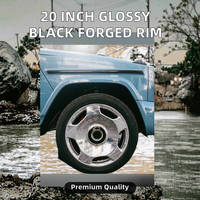 Rueda Forjada Aerodinámica de Alto Rendimiento Personalizada de 20 Pulgadas, Negro Brillante con Centro Mecanizado, Llanta de Radios Cerrados 5x112 para Audi A3 S3 RS3