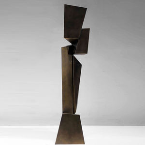 高級インテリア向けカスタムハンドクラフト 角度のあるアートワーク ユニークな幾何学模様の彫刻 ステンレススチール・ブロンズ製 - 金属工芸品 - Product Image 6