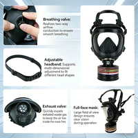 Masque respiratoire intégral certifié de haute qualité, Équipement de protection individuelle (ÉPI), Masque à gaz industriel, Fabrication, Sécurité