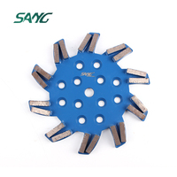 Disque de meulage diamanté de 10 pouces Blastrac Diamatic Star pour le meulage des sols en béton
