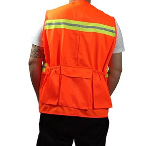 Độ sáng cao phản chiếu lính cứu hỏa vest với nhiều túi dây kéo vải cho nhiệm vụ tuần tra tùy chỉnh logo lưới tính năng - Product Image 2