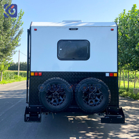Caravane de camping tout-terrain légère de style australien, caravane de luxe tout-terrain avec climatiseur