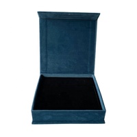 Boîte d'emballage de luxe en velours avec logo personnalisé en relief ou en creux, pelliculage mat, revêtement UV, carton ondulé et doublure en éponge pour produits oculaires