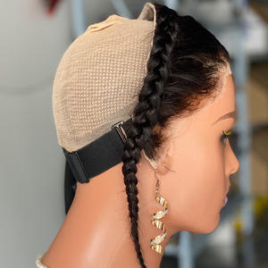 Extensiones de Cabello Humano de Primera Calidad, Trenzadas de Oreja a Oreja, de 12 Pulgadas, con Nudos Decolorados, Frontal de Encaje 13x4, Cabello Virgen Sin Procesar - Product Image 2