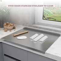 XR prix usine plateau en métal multifonctionnel de qualité alimentaire 304SUS en stock panneau de pétrissage de pâte antiadhésive avec deux bords pliables