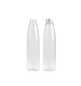 Bottiglia per bevande trasparente in plastica trasparente da 200ml per animali domestici per acqua potabile con tappi ribaltabili