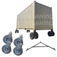 Roues doubles en caoutchouc solide de charge SS 5T 10T roues pivotantes de conteneur d'expédition