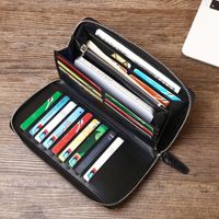 Tas Genggam Pria Pola Burung Unta Baru Tas Tangan Dompet Setelan Modis Gaya Panjang Tas Penyimpanan Multifungsi