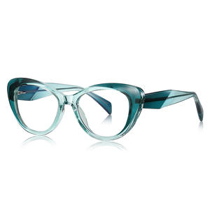 Lujo mujeres damas azul corte ojo vidrio 2025 verde TR90 clásico ovalado gato ojo resorte bisagra ordenador - Product Image 4