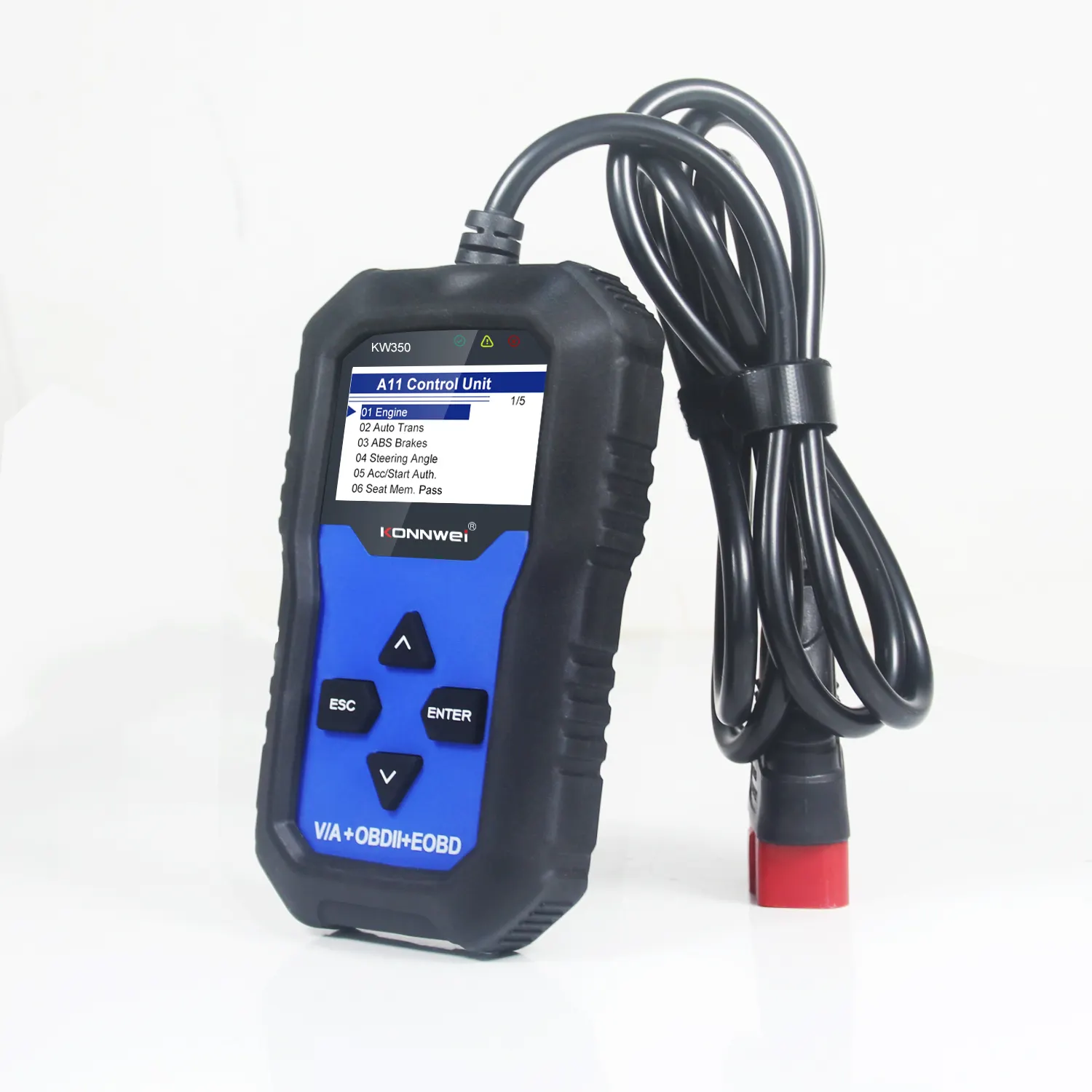 KW350 KONNWEI Carro Sistemas Completos Diagnostica scanner de diagnóstico OBDII OBD2 Scanner com ABS SRS Combine a bateria