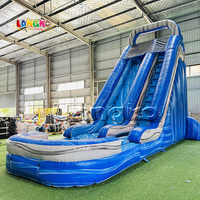 Toboggan aquatique gonflable commercial, toboggan gonflable d'extérieur pour le plaisir, château gonflable le plus populaire pour la location de fêtes