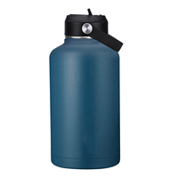 Gourde isotherme en acier inoxydable de 64 oz (2 litres, demi-gallon, 128 oz) pour le sport, la salle de sport, le camping