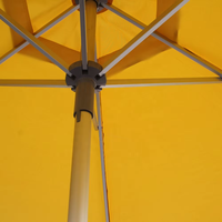 Parasol de jardin rectangulaire surdimensionné à double toit avec éclairage solaire LED suspendu pour hôtel-resort