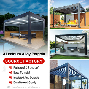 Sistema de Techo de Láminas de Aluminio Retráctil Automático con <span class=keywords><strong>Lona</strong></span> y Cortina <span class=keywords><strong>para</strong></span> Jardín, Patio, Terraza, Pérgola - Product Image 2