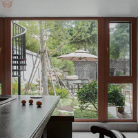 Fenêtre à battant en bois massif avec double vitrage thermique et revêtement en aluminium DEMEA pour projet de remplacement de fenêtres de maison