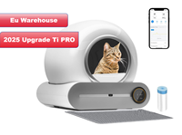 Entrepôt européen Bac à litière pour chat électrique automatique APP Control Nouveau design Grand accessoire de tamisage autonettoyant caché