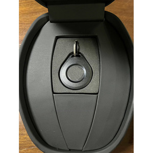 Luxury Black Flip Top Gift Box for Car <b>Key</b> Watch Jewelry Oval Inner Tray PU Leather Packaging Case - Product Image 3