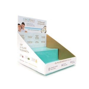 Hot Sale Cardboard Corrugated Counter Products Displays Stand <b>Boxes</b> Cardboard Makeup Tabletop Lipstick Eyelash Display for Store - Product Image 3