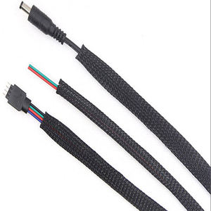 <span class=keywords><strong>Gaine</strong></span> tressée extensible noire en PET <span class=keywords><strong>pour</strong></span> l'organisation générale des câbles, tube de gestion des fils <span class=keywords><strong>pour</strong></span> PC - Product Image 6