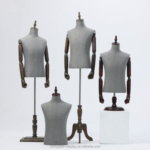 Costume Demi-Corps de Luxe Mannequin à Bras Flexibles Mannequin pour Hommes Magasin Gris Costume pour Hommes Mannequin pour le Haut du Corps pour Hommes - Product Image 4