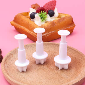 Moule à biscuits jetable en silicone en forme de cœur, moule à fondant à ressort, poussoir, 3 pièces, <span class=keywords><strong>emporte</strong></span>-pièce - Product Image 5