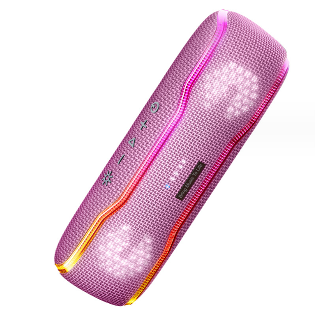 30W Dual Audio Bluetooth Speaker Deep Bass Wireless Speaker IPX7 Speaker with Flashing LED Light Outdoor