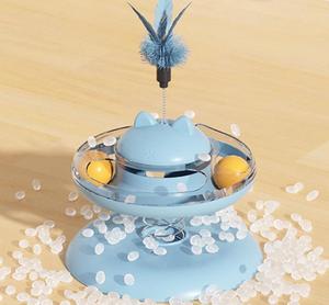 Tour détachable plateau tournant drôle Puzzle fournitures pour animaux de compagnie avec balle pour intérieur 2024 Offre Spéciale chat jouet chaton interactif rouleau jouet - Product Image 5