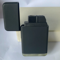 Briquet à gaz butane rechargeable coupe-vent en plastique classique avec logo personnalisé, cadeau d'affaires