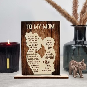 Pafu personnalisé panneaux en bois rustique décor à la maison mère père cadeau d'anniversaire fabriqué à la main famille souvenir en gros - Product Image 2