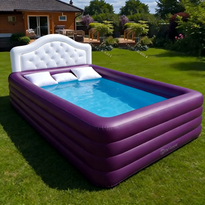 Matelas gonflable en PVC de qualité commerciale pour <span class=keywords><strong>piscine</strong></span>, lit pliable pour la relaxation et <span class=keywords><strong>le</strong></span> jeu - Product Image 6