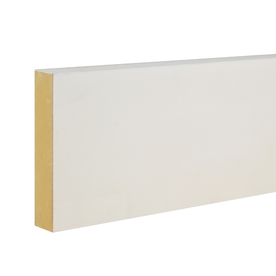 Trắng Sơn Lót MDF Khuôn Vuông Cạnh Baseboard